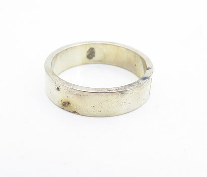 925 Sterling Silver  Vintage I Love You Stamped Round Band Ring Sz 6  RG7503