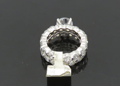 925 Silver  Vintage Sparkling Cubic Zirconia 2Pcs Band Ring Sz 6  RG21003