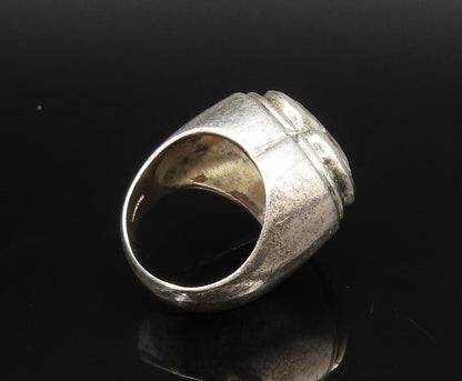 925 Silver  Vintage Heart Shaped Cubic Zirconia Dome Ring Sz 5.5  RG26027