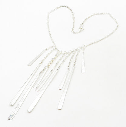 RLM STUDIO 925 Sterling Silver Shiny Hammered Link Chain Necklace  NE2684