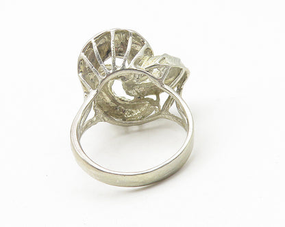 925 Sterling Silver  Vintage Shiny Open Pretzel Knot Band Ring Sz 6  RG10921