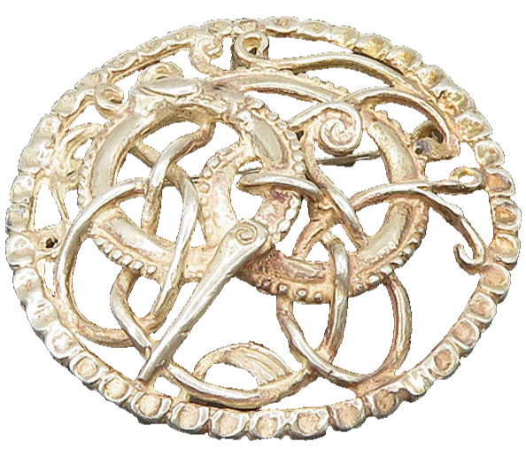 CARL BRUMBERG HANSEN 925 Silver  Vintage Knotted Animal Brooch Pin  BP9379