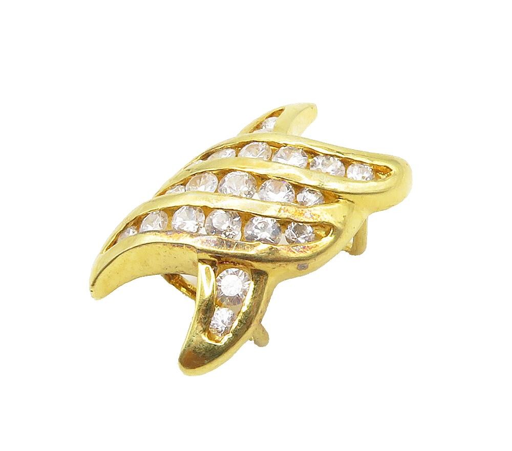 ROSS SIMON 925 Sterling Silver  Shiny Topaz Gold Plated Slide Pendant  PT12085