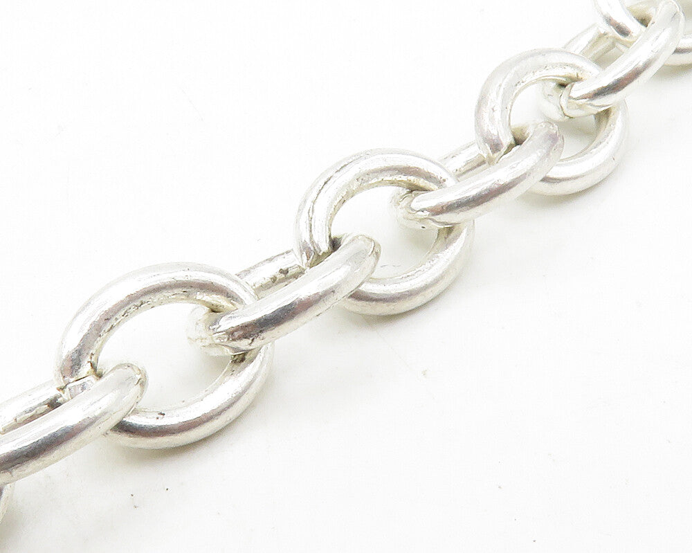 JUDITH RIPKA 925 Sterling Silver  Vintage Oval Link Chain Necklace  NE2255