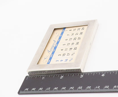 925 Sterling Silver Vintage Calendar TIFFANY & CO. Antique Framed Manual  TR3903