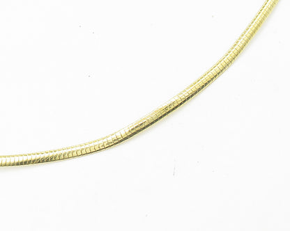 925 Sterling Silver  Genuine Diamonds Gold Plated Snake Chain Necklace  NE2970