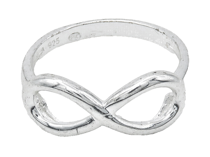 925 Sterling Silver  Shiny Smooth Infinity Symbol Band Ring Sz 9  RG14582
