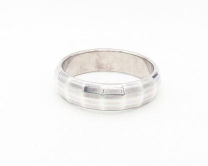 925 Sterling Silver  Vintage Shiny Hollow Round Bangle Bracelet  BT6890