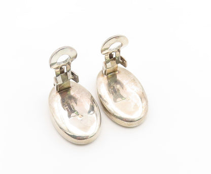 925 Sterling Silver Vintage Earrings PALIU SPAIN Tiger's Eye Clip On  EG14136