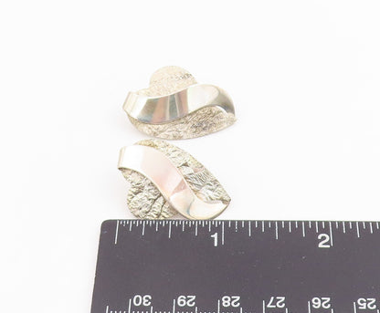 925 Sterling Silver Vintage Earrings STACEY GEBLIN Modernist Love Heart  EG14063