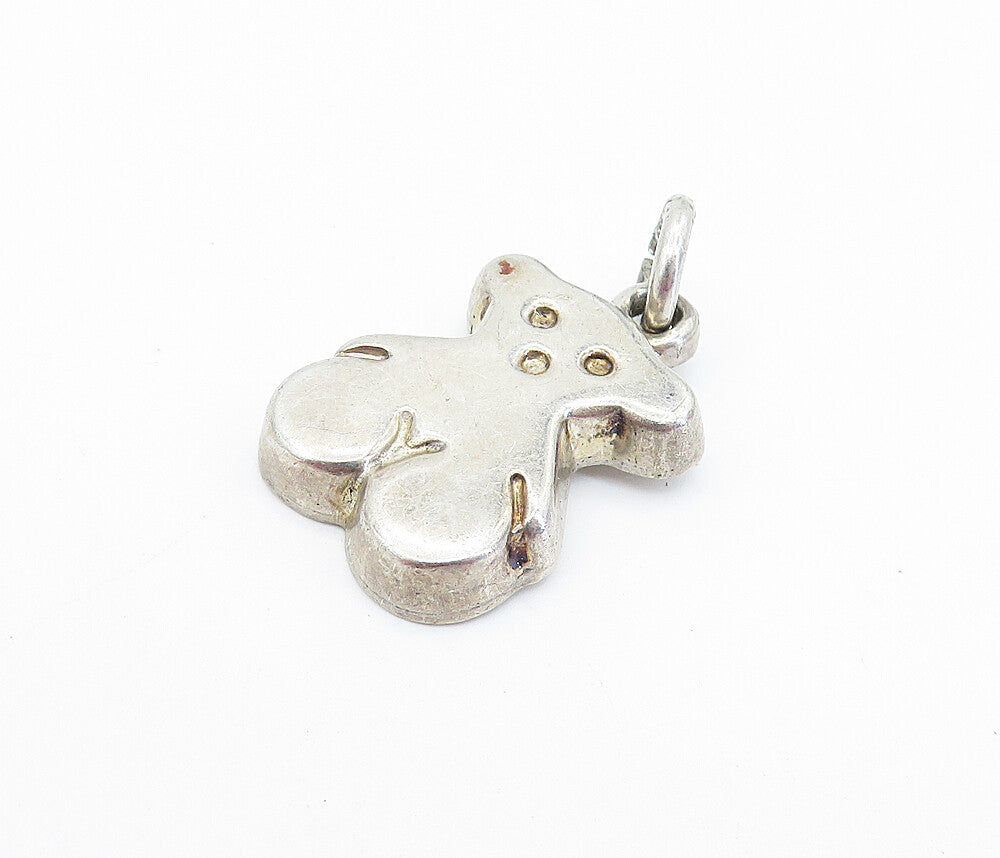 925 Sterling Silver  Vintage Petite Hollow Animal Motif Drop Pendant  PT5135