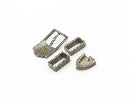 DESIGNER 925 Sterling Silver Vintage Belt Buckle Loops & End Piece  TR2484