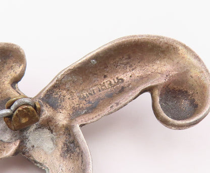 925 Sterling Silver  Vintage Antique Dagger Sword Motif Brooch Pin  BP4578
