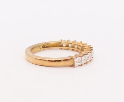 925 Sterling Silver Vintage Ring Gold Plated Stackable CZ Bands  Sz 7  RG29926