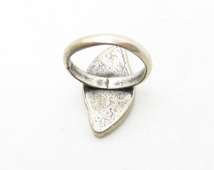 SOUTHWESTERN 925 Silver Vintage Crushed Turquoise Band Ring Sz 4 RG13507