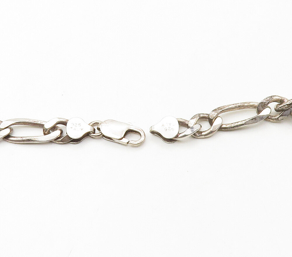 925 Sterling Silver  Vintage Shiny Curb Link Minimalist Chain Necklace  NE2687
