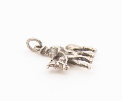 925 Sterling Silver  Vintage Petite Man Riding Horse Pendant  PT15896