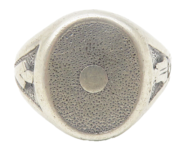 925 Sterling Silver  Vintage Bell Arrow Detail Dome Band Ring Sz 8  RG10796
