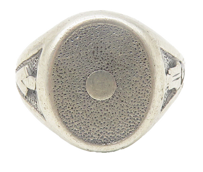 925 Sterling Silver  Vintage Bell Arrow Detail Dome Band Ring Sz 8  RG10796