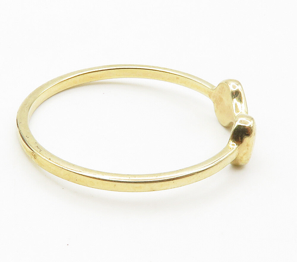 AVON 925 Sterling Silver  Shiny Gold Plated Bow Tie Band Ring Sz 11  RG15071