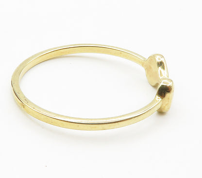 AVON 925 Sterling Silver  Shiny Gold Plated Bow Tie Band Ring Sz 11  RG15071