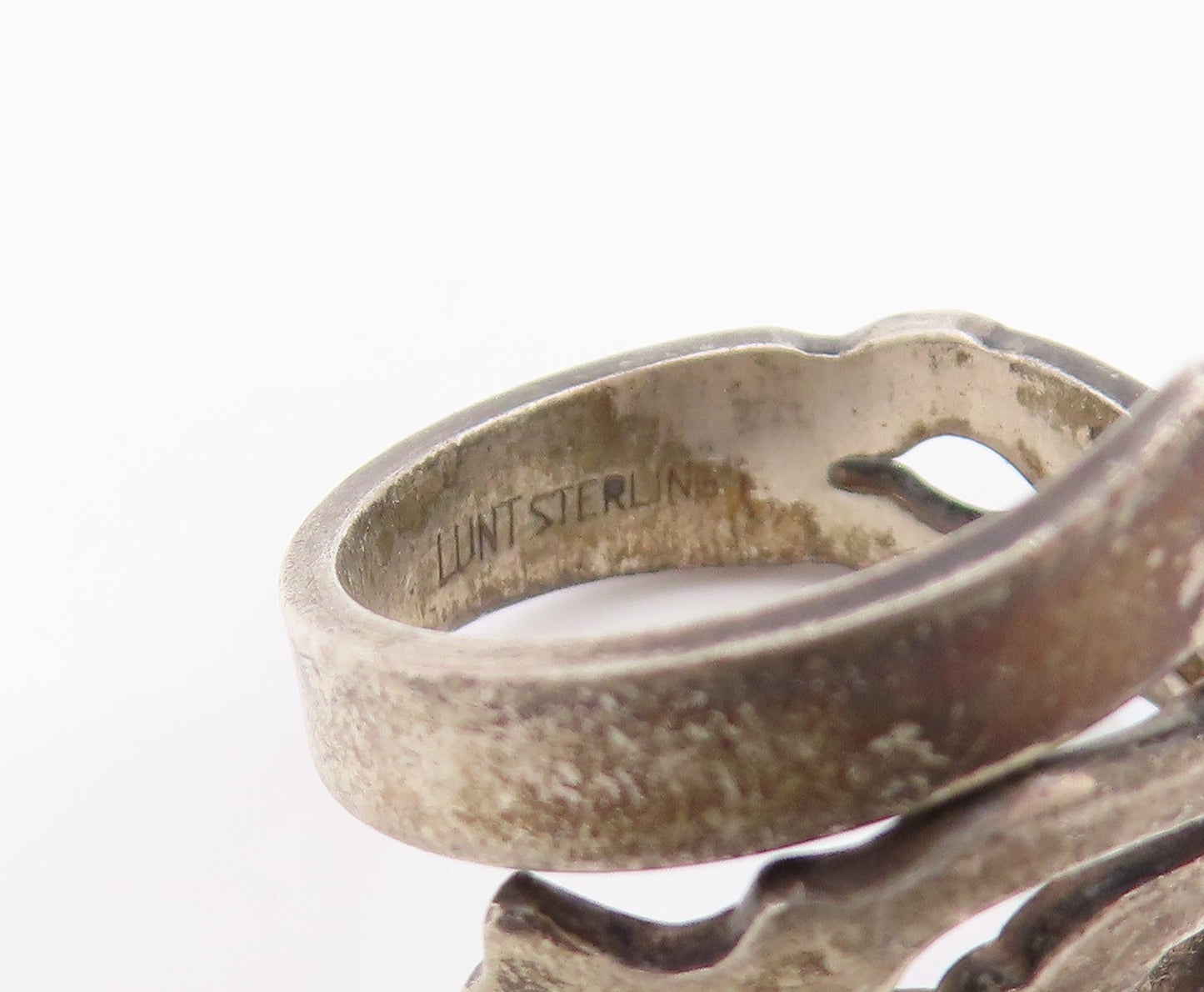 925 Sterling Silver Vintage Ring Cobra Head Cutout Bypass Design  Sz 7  RG33430