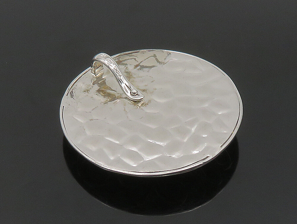 DESIGNER 925 Silver  Vintage Shiny Pretzel Twist Hammered Pendant  PT20117