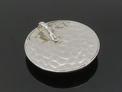 DESIGNER 925 Silver  Vintage Shiny Pretzel Twist Hammered Pendant  PT20117