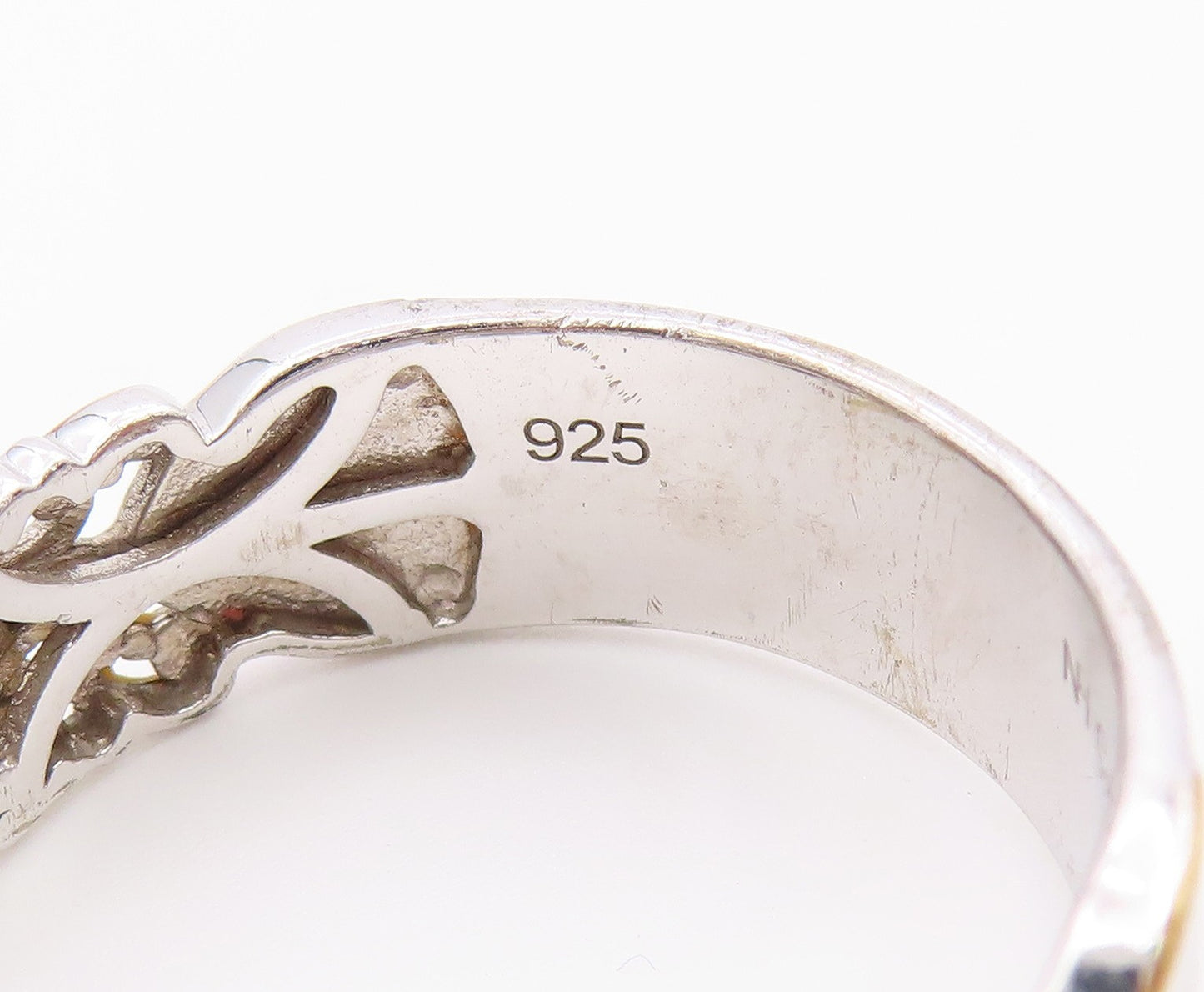 925 Sterling Silver Vintage Ring MICHAEL VALITUTTI Gemstone Band  Sz 12  RG36463