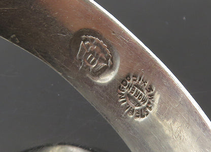 MORENA MEXICO 925 Silver  Vintage Shiny Modernist Bangle Bracelet  BT8948