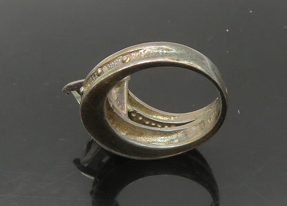 DAVID SIGAL 925 Silver  Vintage Topaz Dark Tone Bypass Ring Sz 6  RG22416