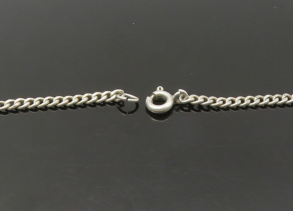 925 Sterling Silver  Vintage Catholic Religious Chain Necklace (OPENS)  NE3650