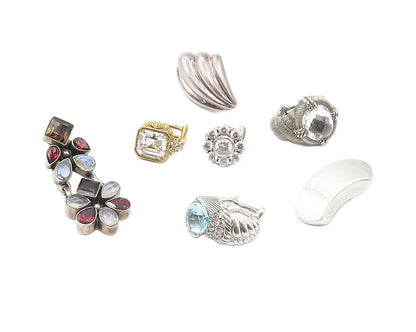 J. RIPKA, C. KRYPELL, N. BUTLER 925 Silver  Lot of Single Earrings  EG5377