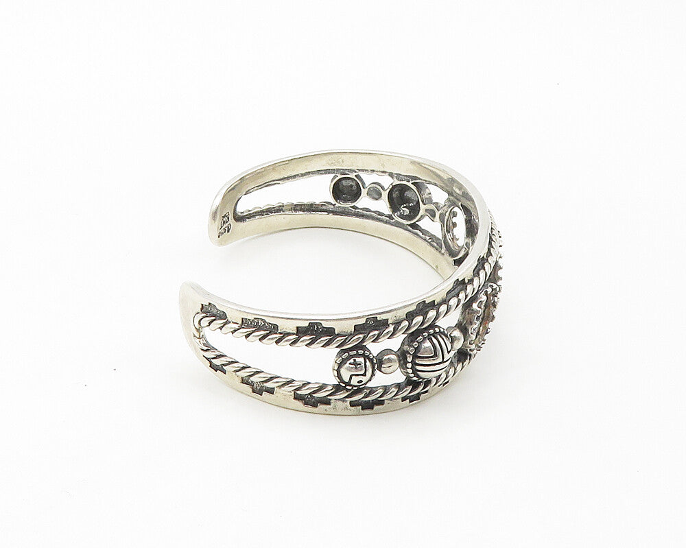 CAROLYN POLLACK RELIOS 925 Silver  Vintage Shiny Twist Cuff Bracelet  BT6784