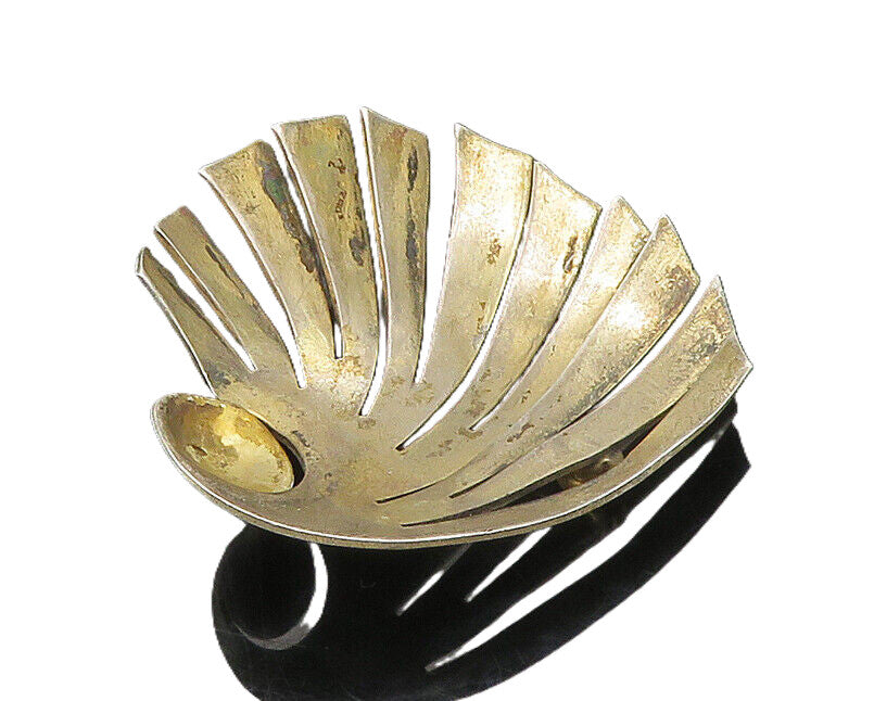 ERNEST STEINER 925 Sterling Silver  Vintage Modernist Design Brooch Pin BP7412