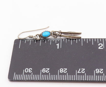 925 Sterling Silver Vintage Earrings NAVAJO Turquoise Single Pieces  EG14293
