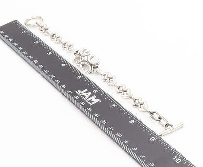925 Sterling Silver Vintage Bracelet Intricate Gothic Scrollwork Link  BT11676