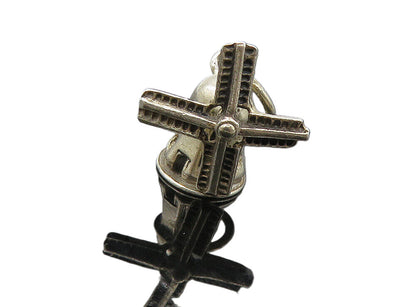 BEAU 925 Sterling Silver  Vintage Petite Spinning Windmill Pendant  PT6961