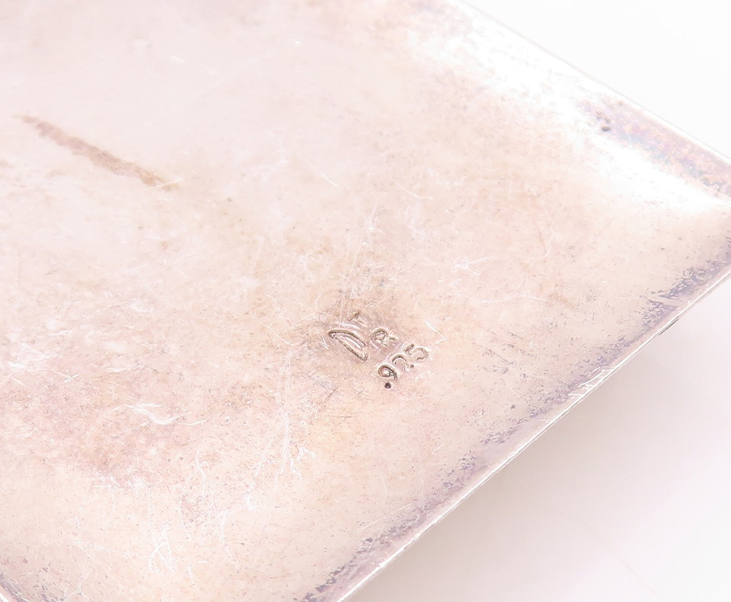 925 Sterling Silver Vintage Pendant DTR JAY KING Rectangular Marble  PT23641