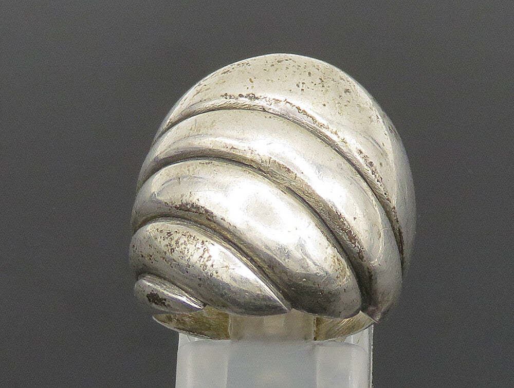KABANA 925 Silver  Vintage Graduated Scalloped Dome Ring Sz 7.5  RG24529
