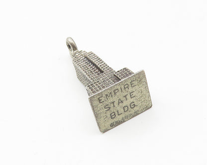 BEAU 925 Silver  Vintage Dark Tone Empire State Building Pendant  PT8663