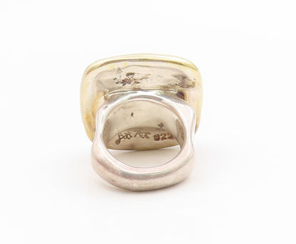 925 Sterling Silver Vintage Ring BAT AMI Brutalist Geometric Band  Sz 9  RG34588
