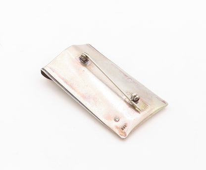 925 Sterling Silver Vintage Brooch Pin Designer Cutout Love Letter BP11288