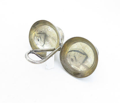 OLD CREST 925 Sterling Silver  Vintage Salt & Pepper Bowl With Handle  TR1118