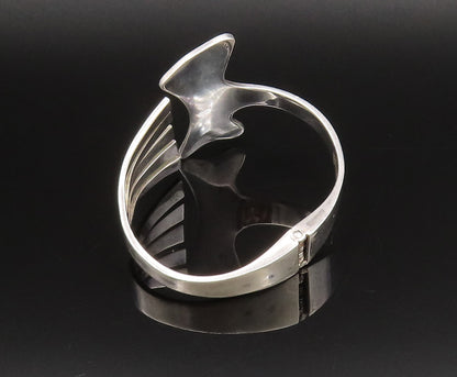 ALICIA MEXICO 925 Silver  Vintage Polished Double Tail Cuff Bracelet  BT9684