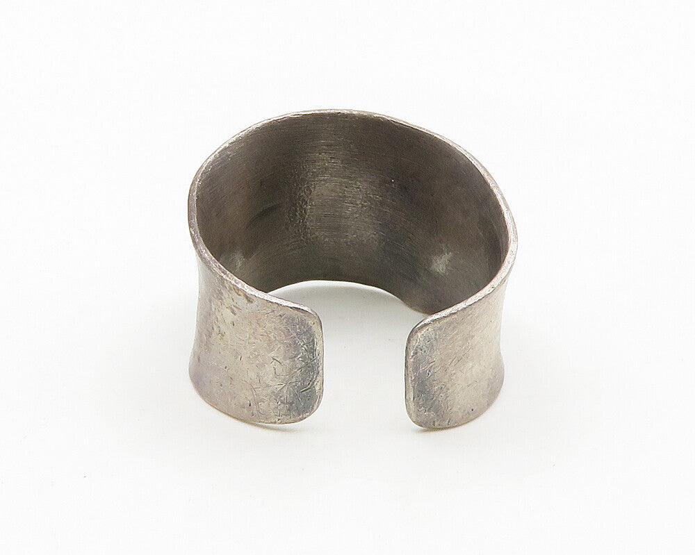 925 Sterling Silver  Vintage Cubic Zirconia Oxidized Band Ring Sz 7.5  RG18682