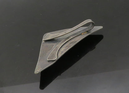 925 Sterling Silver  Vintage Oxidized Modernist Design Brooch Pin  BP8525