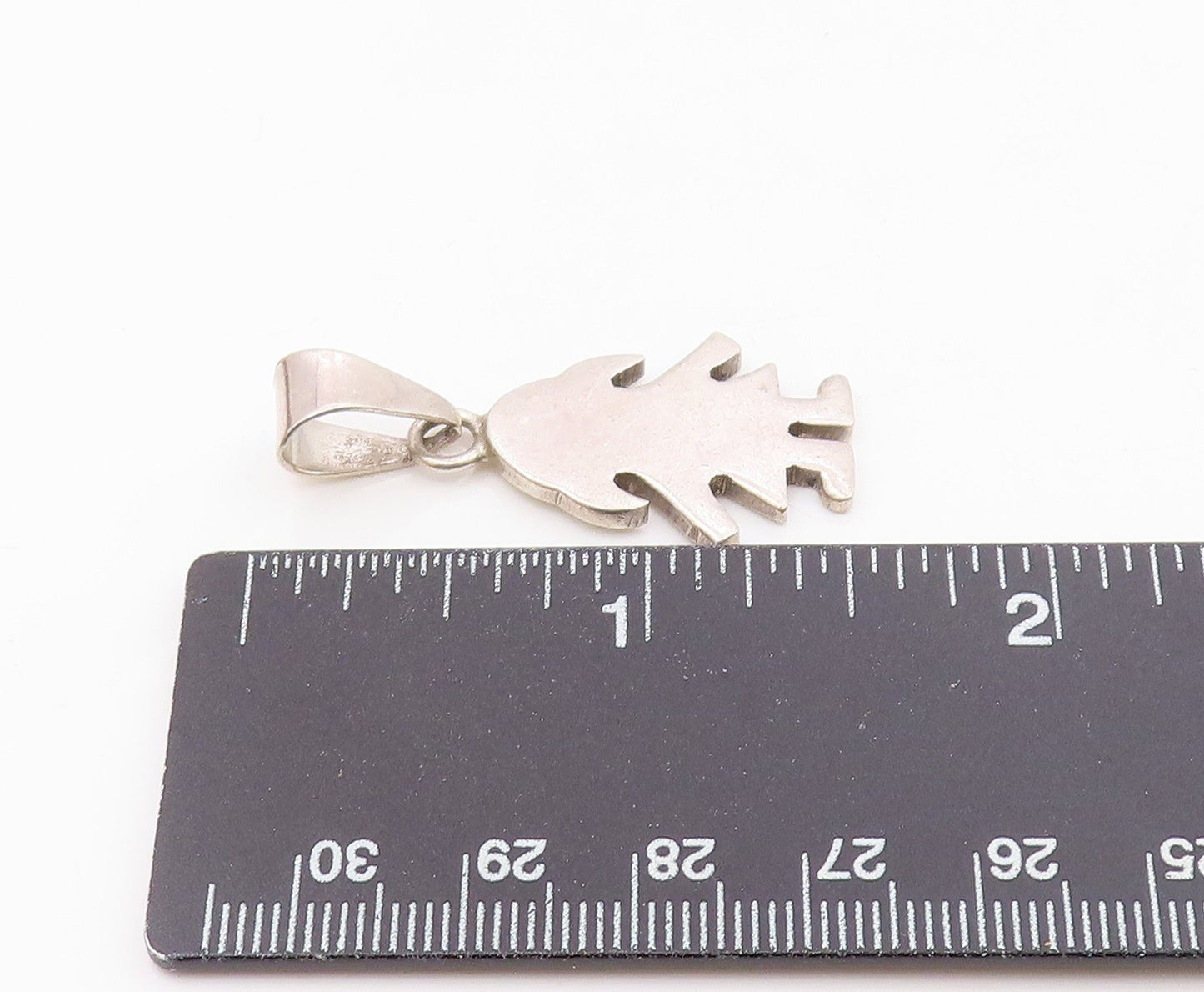 MEXICO 925 Sterling Silver  Vintage Little Girl Silhouette Pendant  PT17645