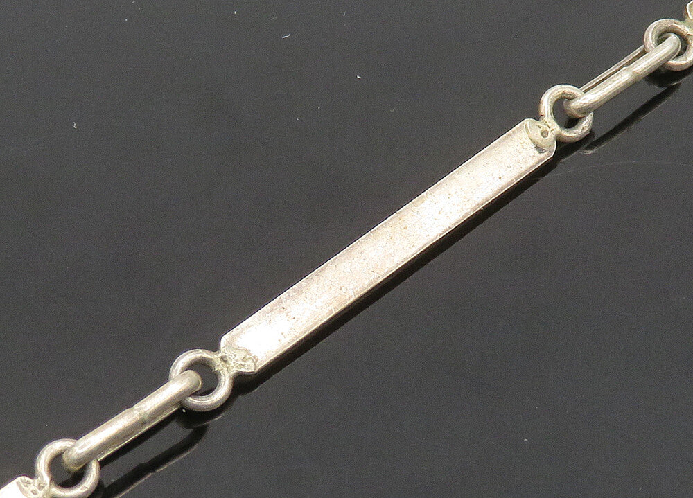 HAROLD SMITH NAVAJO 925 Silver  Vintage Multi Stone Chain Necklace  NE3328