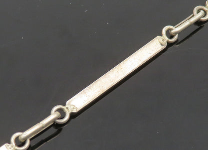 HAROLD SMITH NAVAJO 925 Silver  Vintage Multi Stone Chain Necklace  NE3328